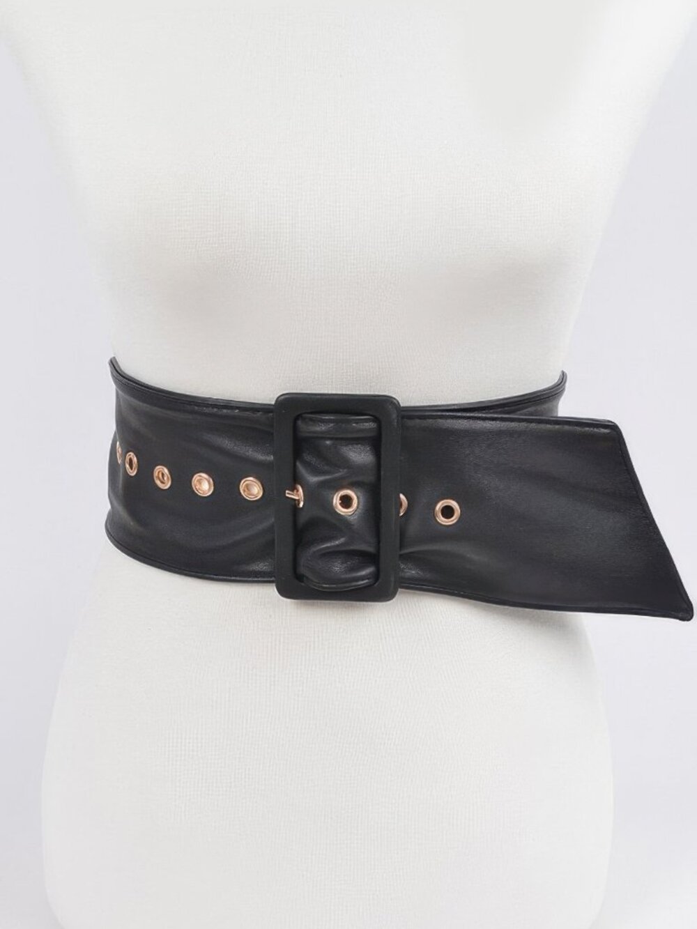 Monotone Leather Buckle Belt